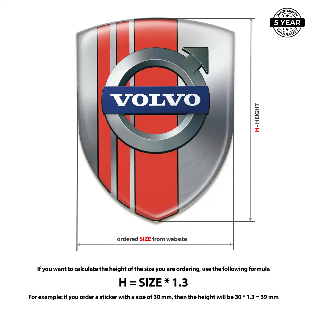 Volvo Automotive Emblem Sticker Opulent Line