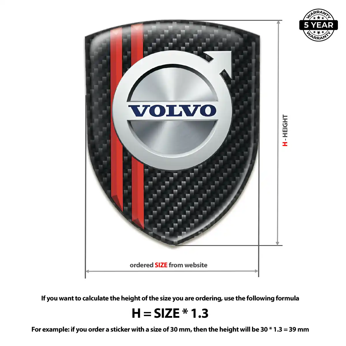 Volvo Automotive Emblem Sticker Prime Quality