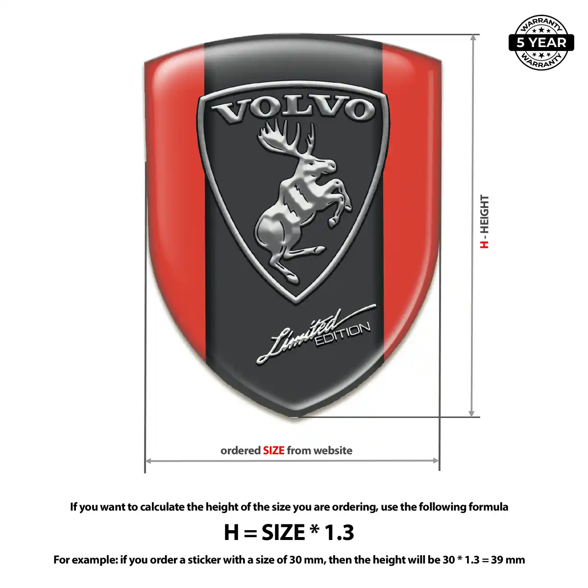 Volvo Automotive Emblem Sticker Refined Design