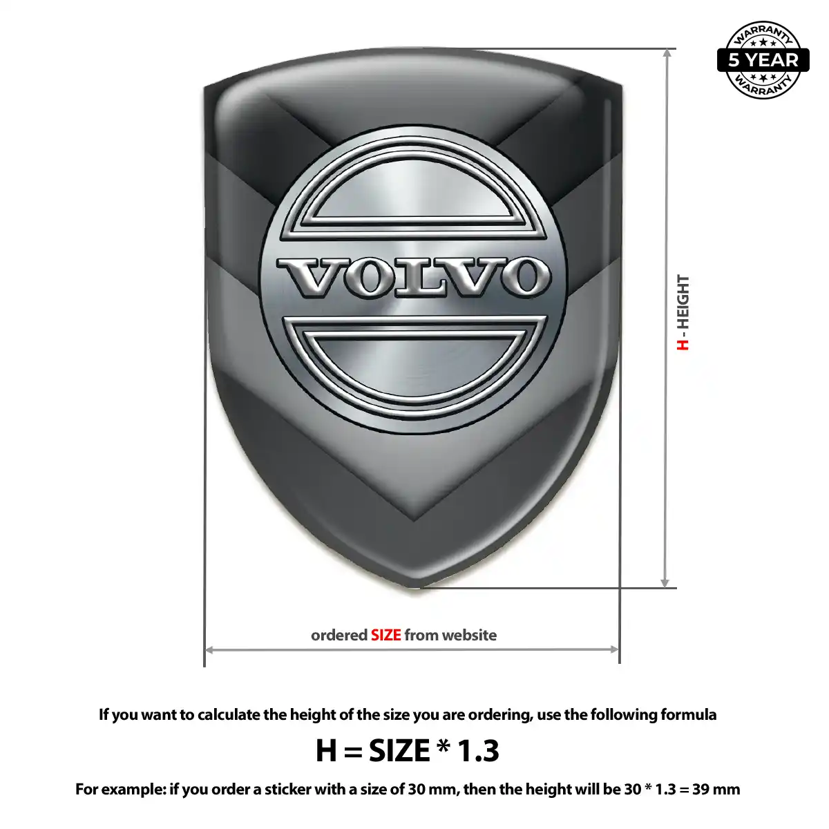 Volvo Automotive Emblem Sticker Resin Elite