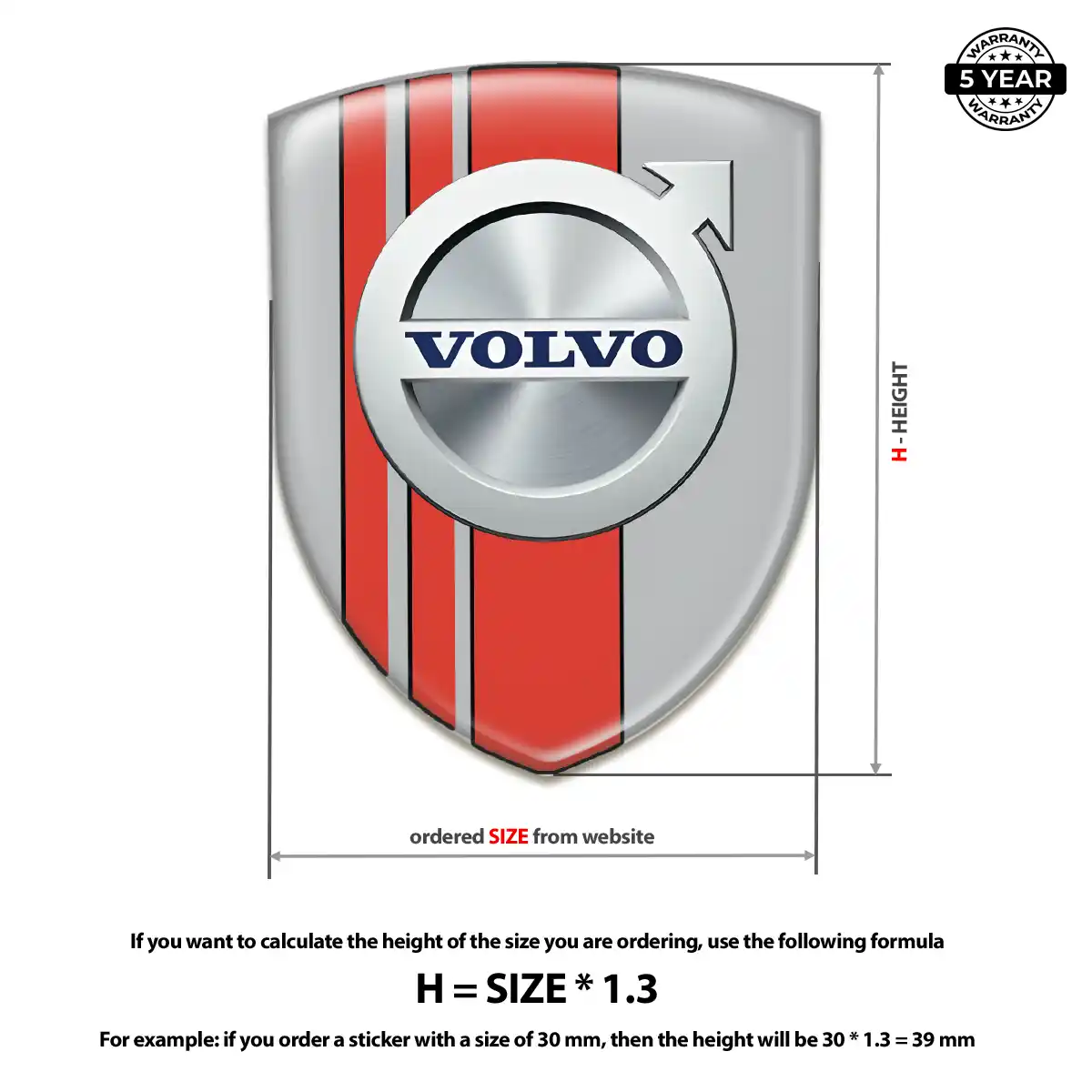 Volvo Automotive Emblem Sticker Superior Craft