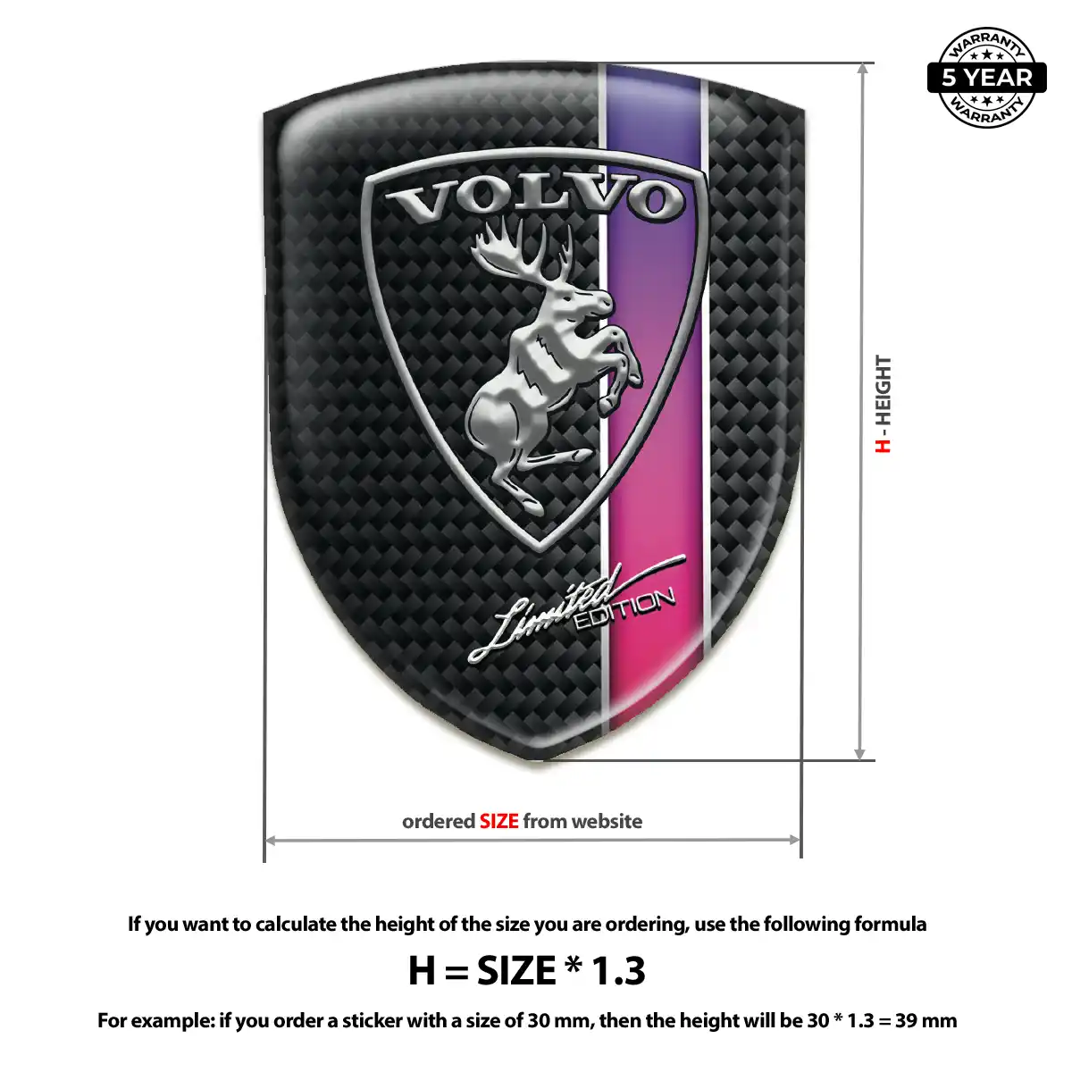 Volvo Automotive Logo Sticker Deluxe Edition