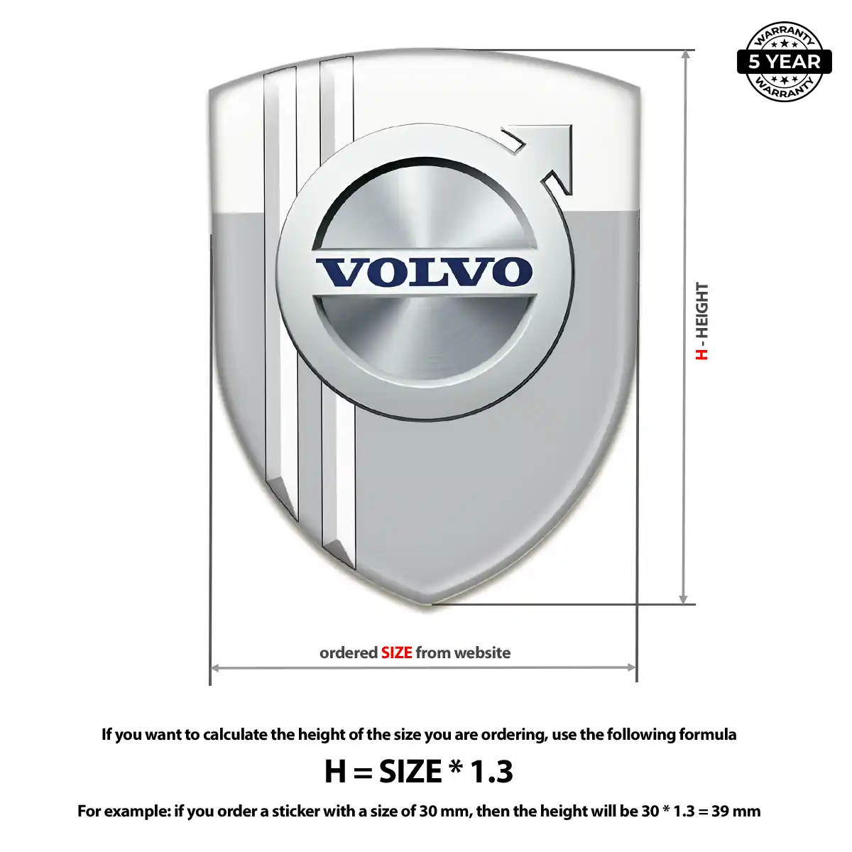 Volvo Automotive Logo Sticker Elite Finish