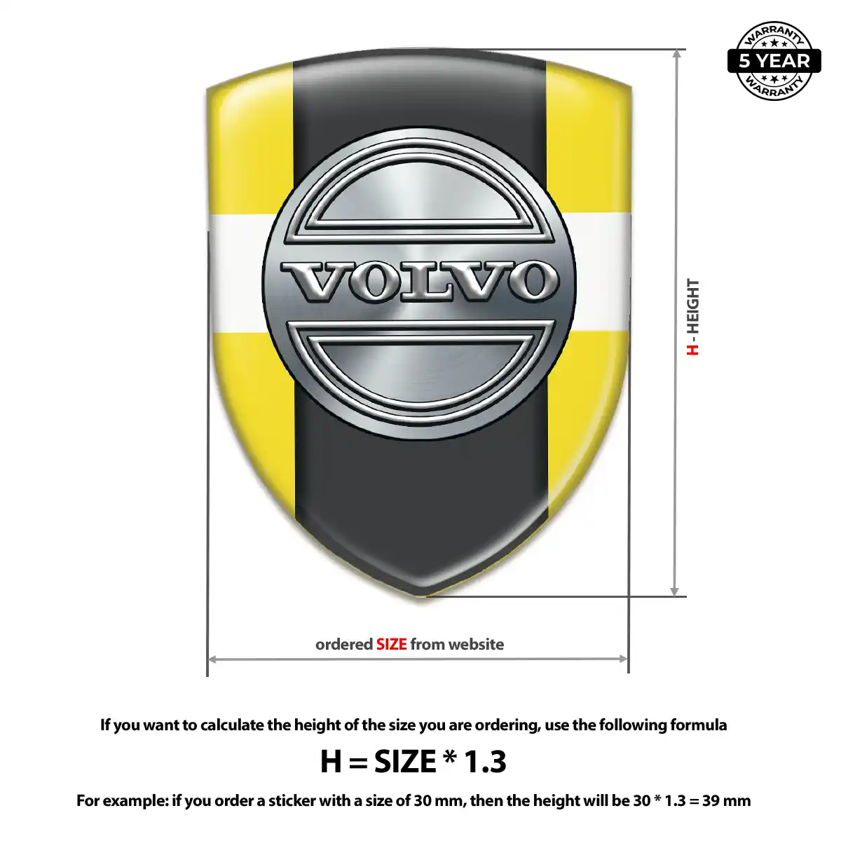 Volvo Automotive Logo Sticker Opulent Line