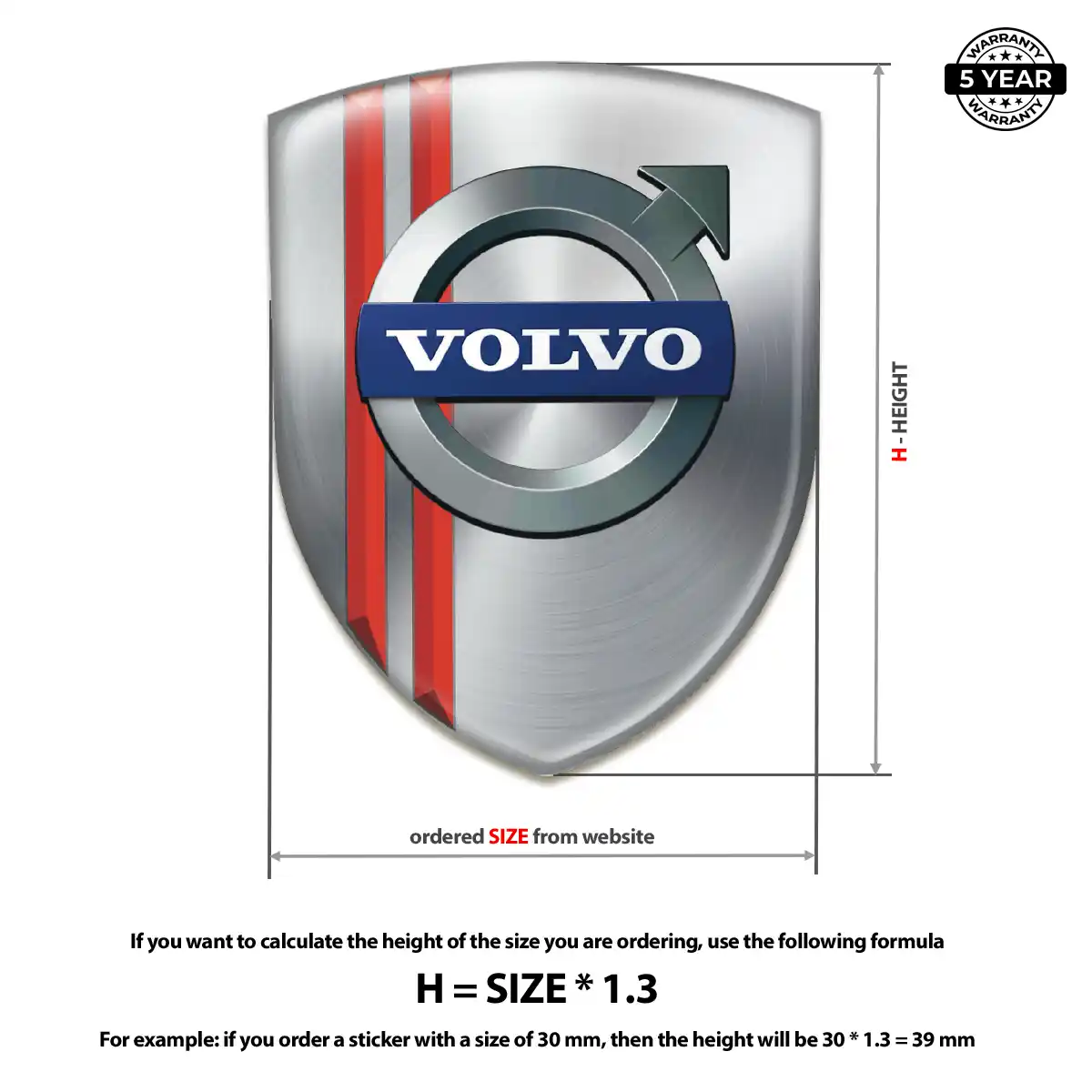 Volvo Automotive Logo Sticker Outer Style