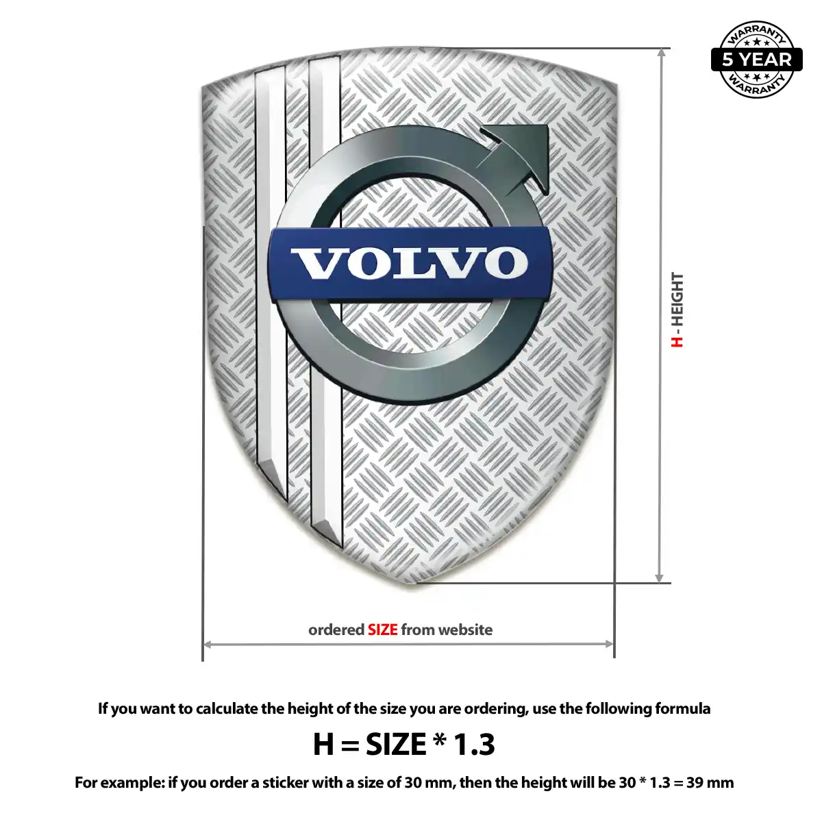 Volvo Automotive Logo Sticker Premium Dome
