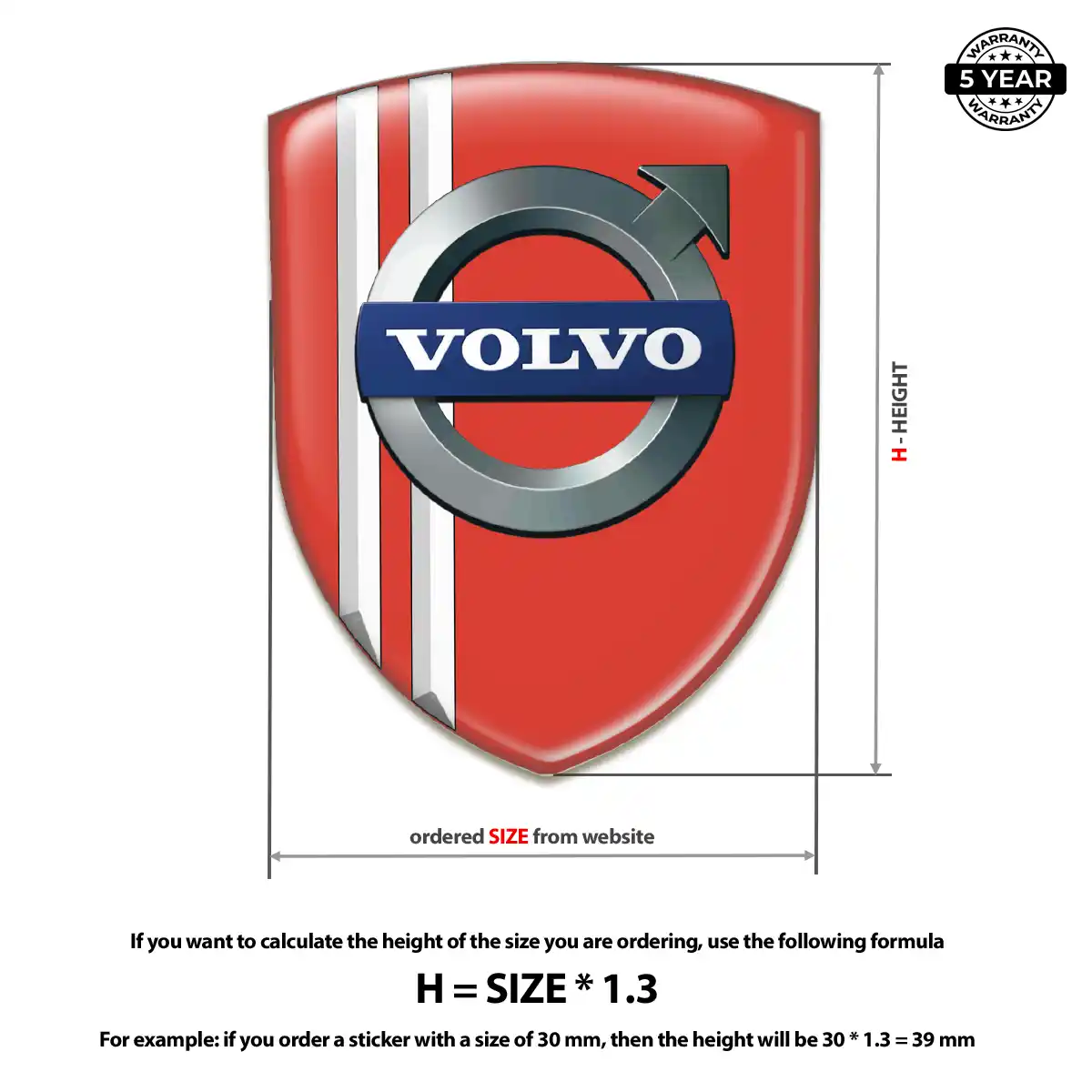 Volvo Automotive Logo Sticker Refined Design