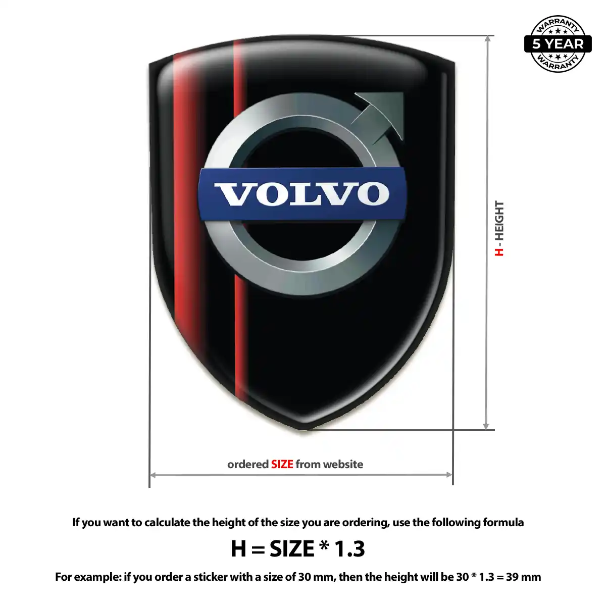 Volvo Automotive Logo Sticker Resin Elite
