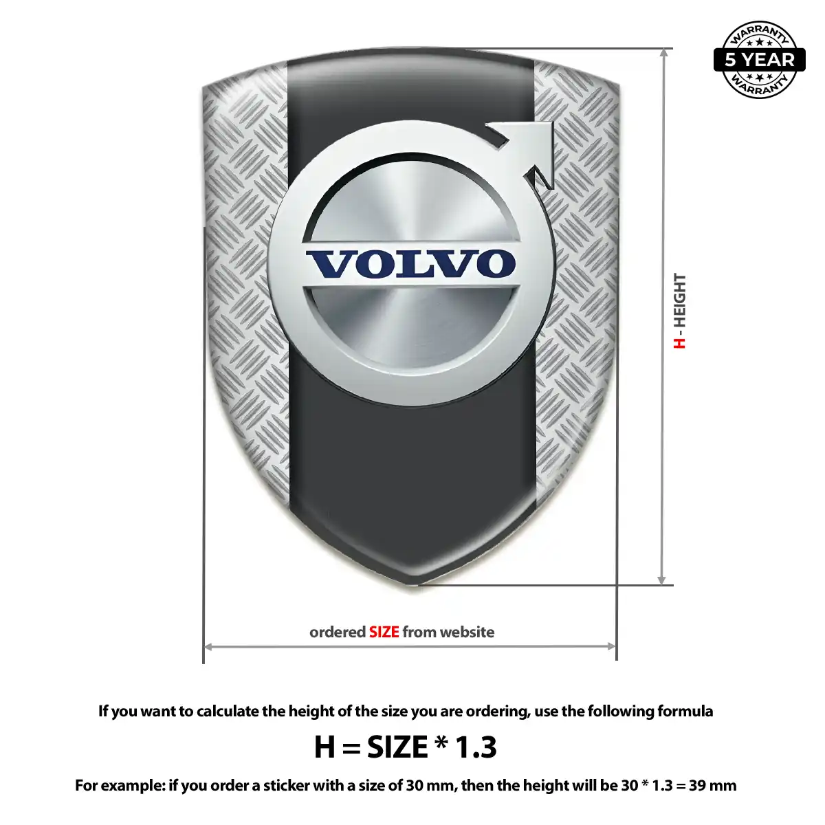 Volvo Automotive Resin Decal Deluxe Edition