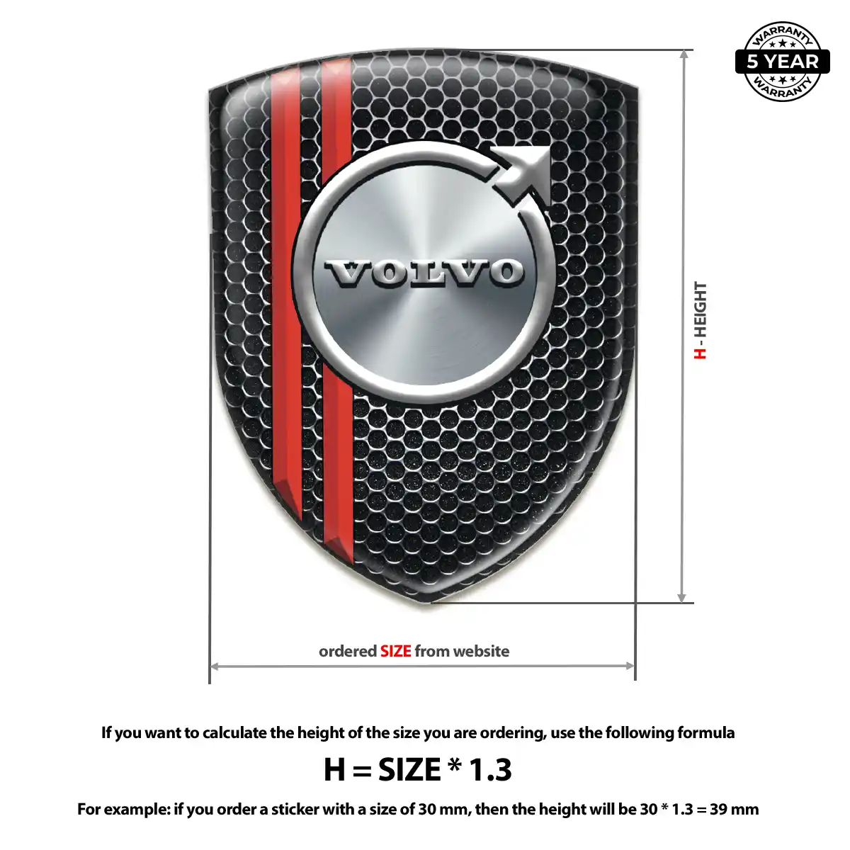 Volvo Automotive Resin Decal Elite Edition