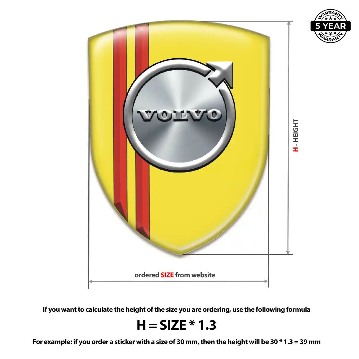 Volvo Automotive Resin Decal Elite Finish
