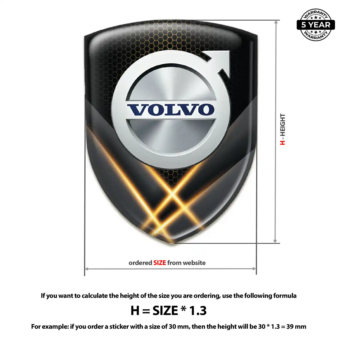 Volvo Automotive Resin Decal Exclusive Series