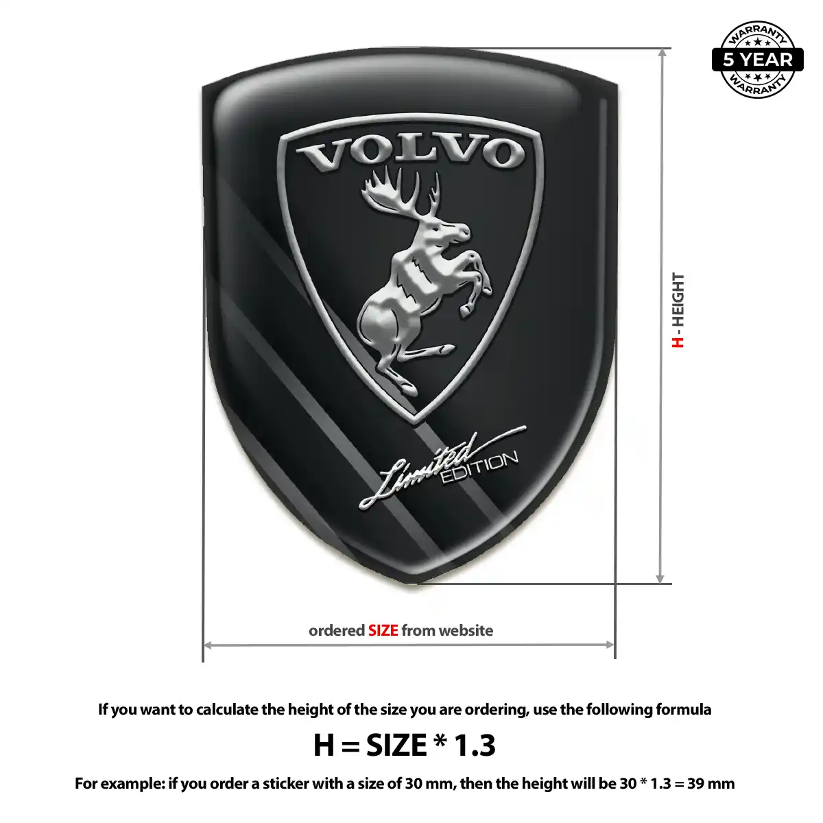 Volvo Automotive Resin Decal Exterior Luxe