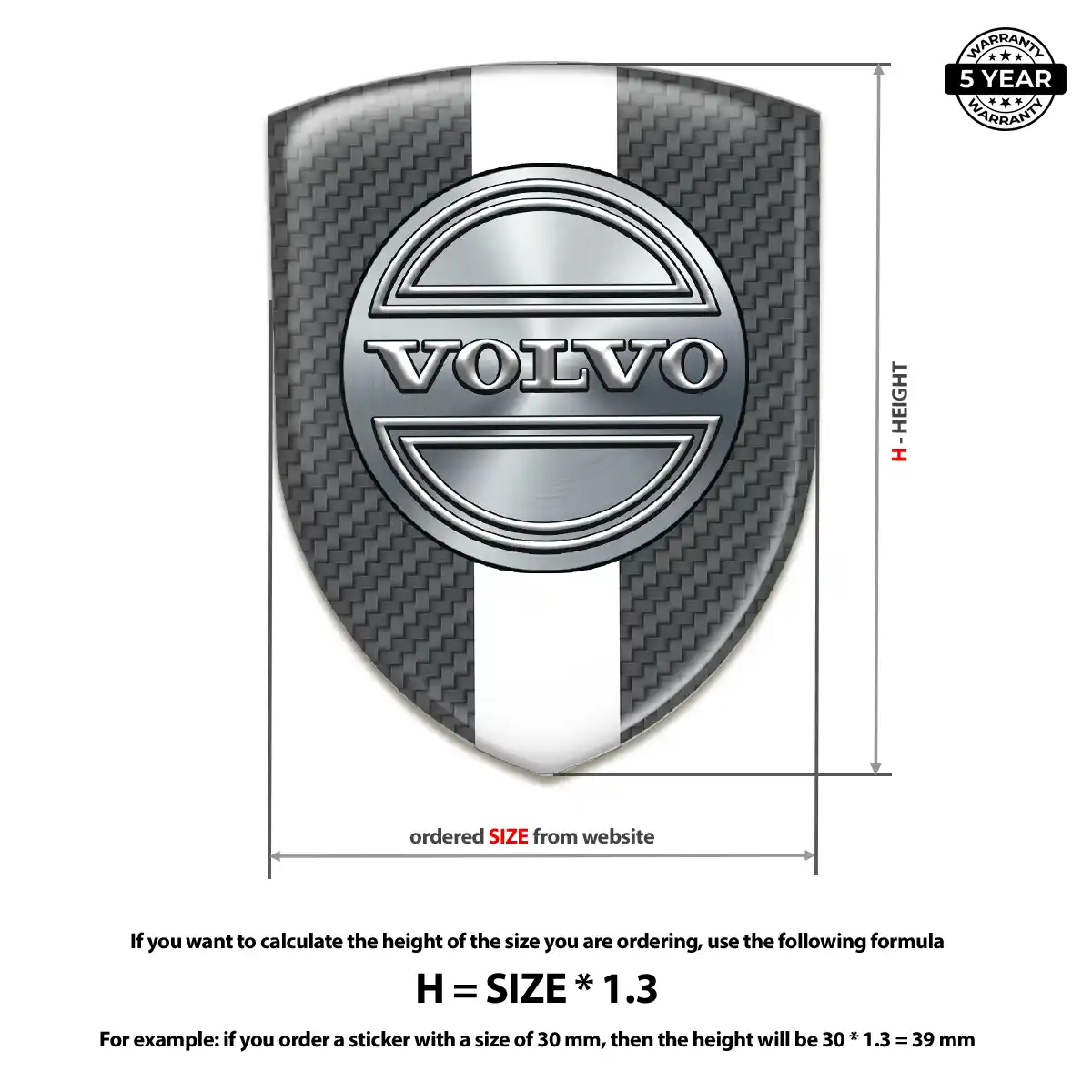 Volvo Automotive Resin Decal Interior Elegance