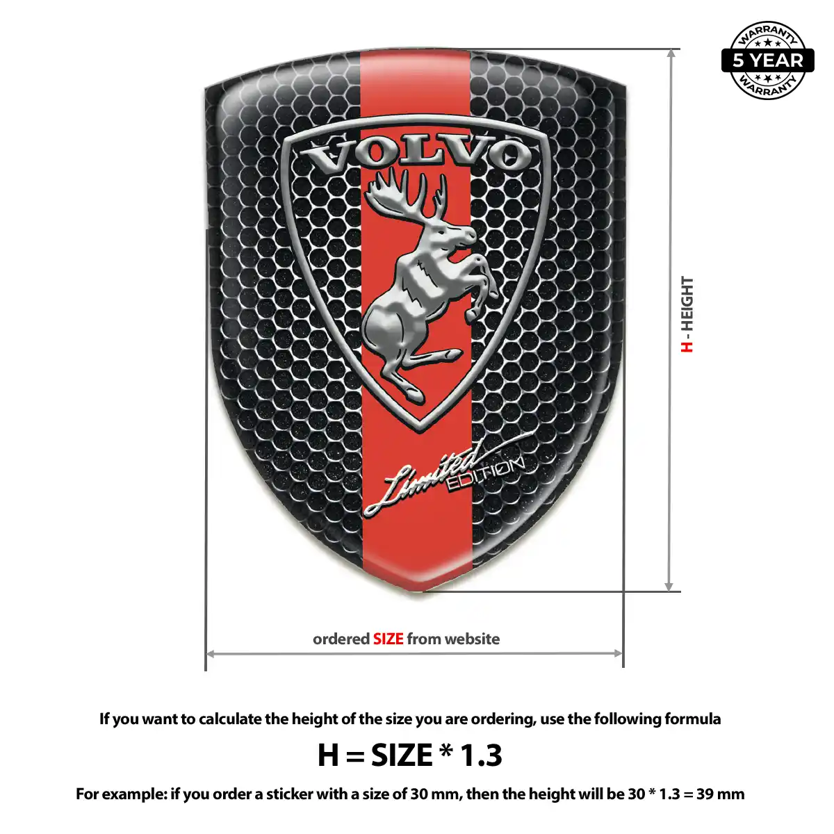 Volvo Automotive Resin Decal Noble Edition