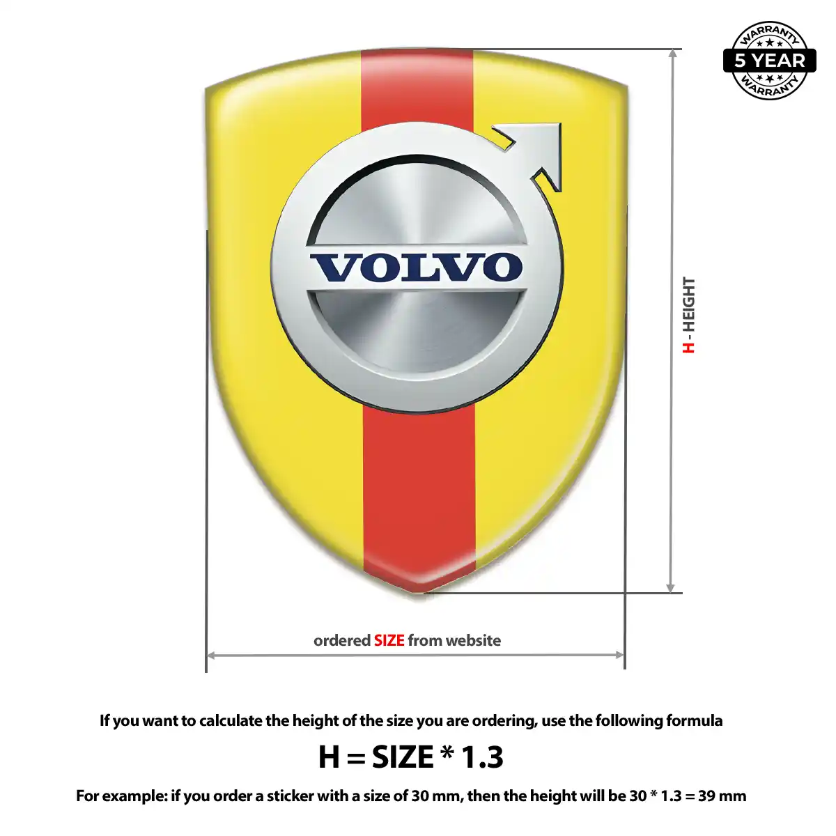 Volvo Automotive Resin Decal Prime Quality