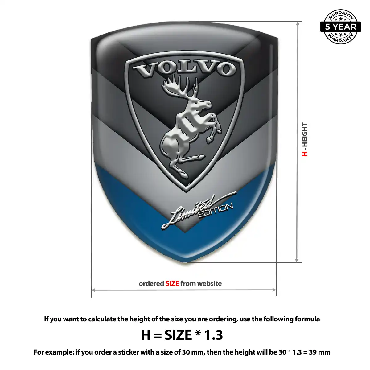 Volvo Automotive Resin Decal Resin Elite