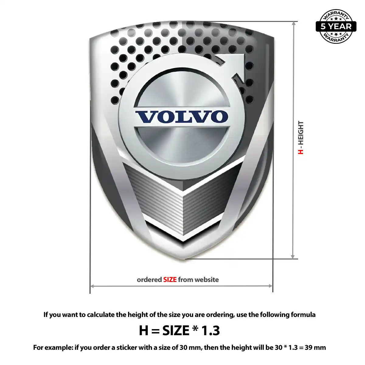 Volvo Automotive Resin Decal Resin Luxe