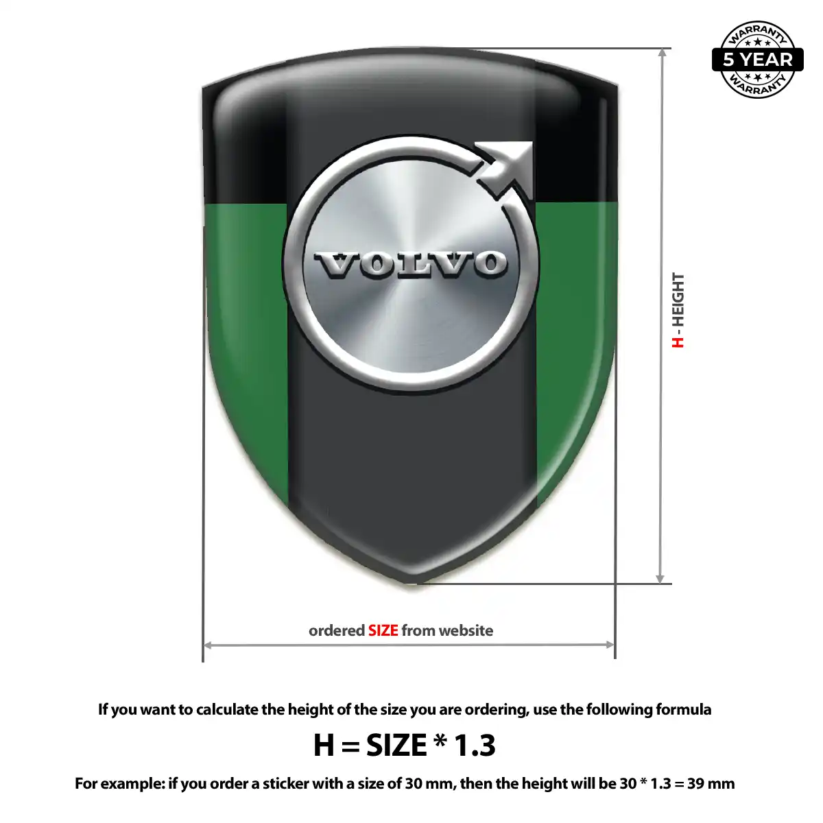 Volvo Automotive Resin Decal Signature Grade