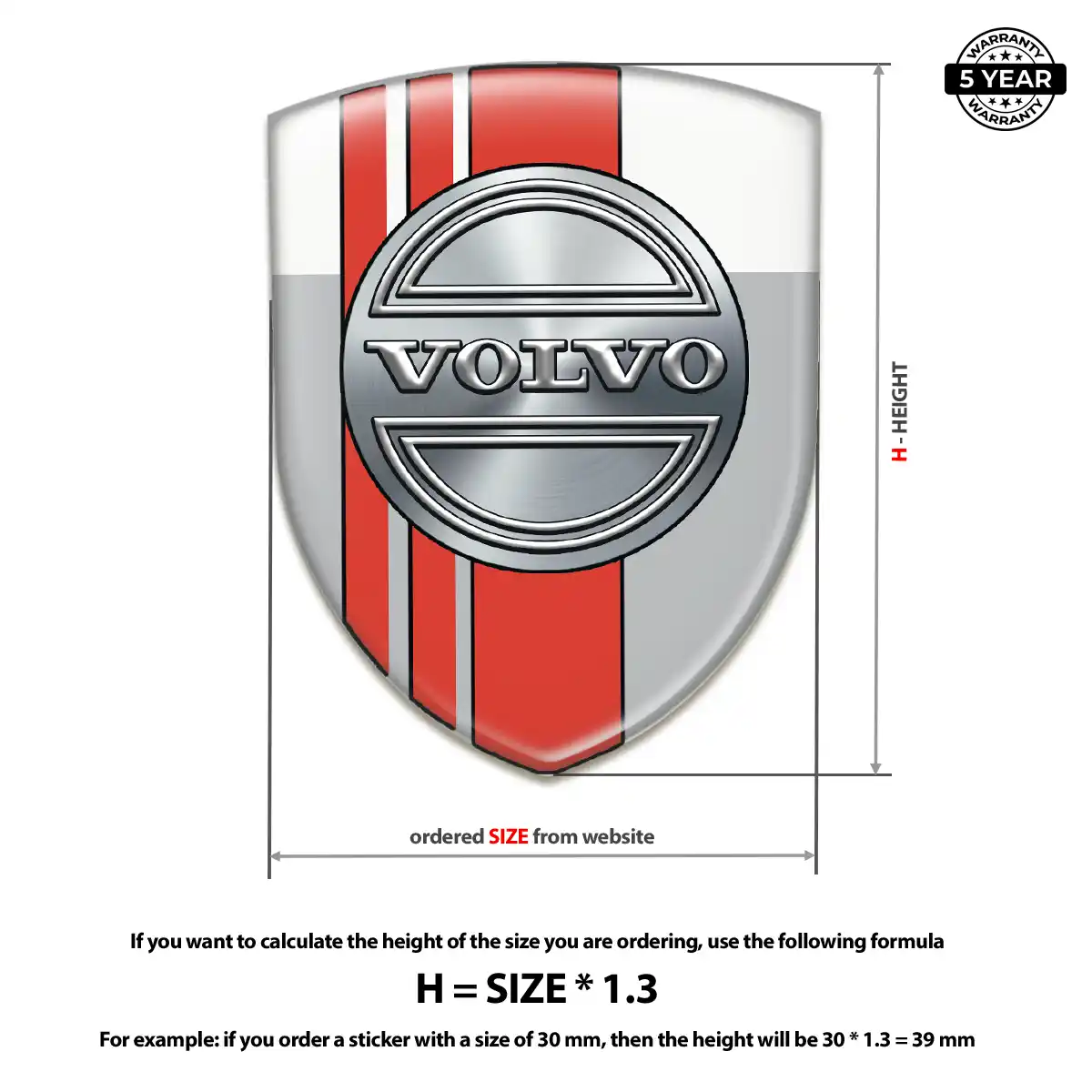 Volvo Badge Premium Dome