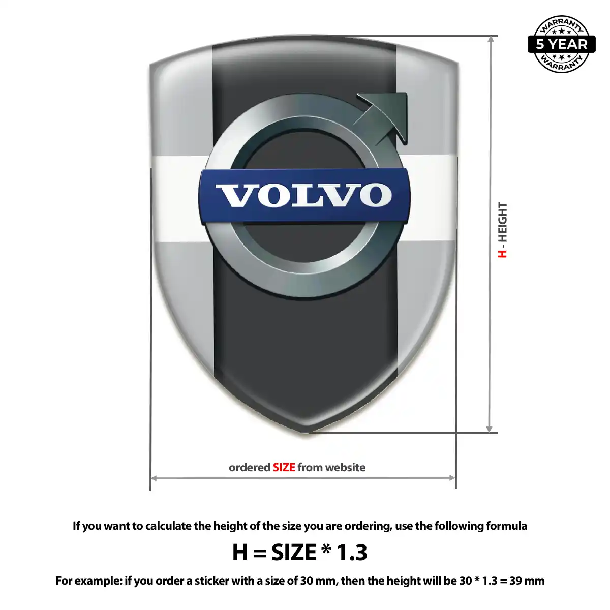 Volvo Badge Resin Luxe
