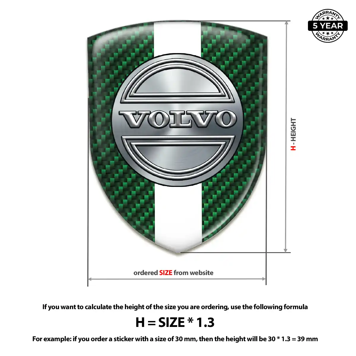 Volvo Car Badge Sticker Cabin Style