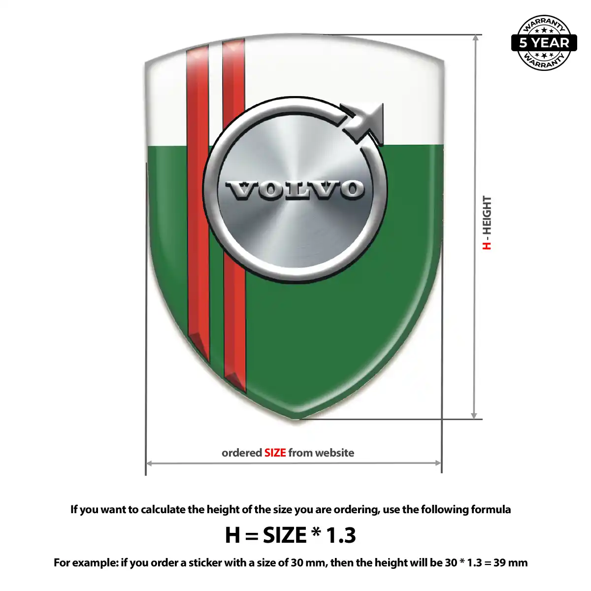 Volvo Car Badge Sticker Noble Edition