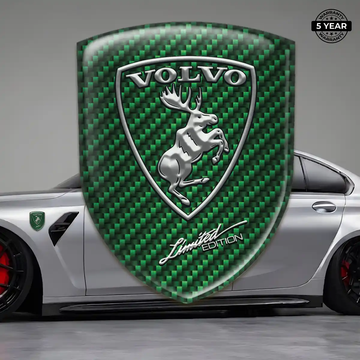 Volvo Car Badge Sticker Premium Dome