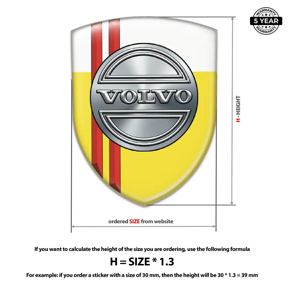 Volvo Car Badge Sticker Sleek Style