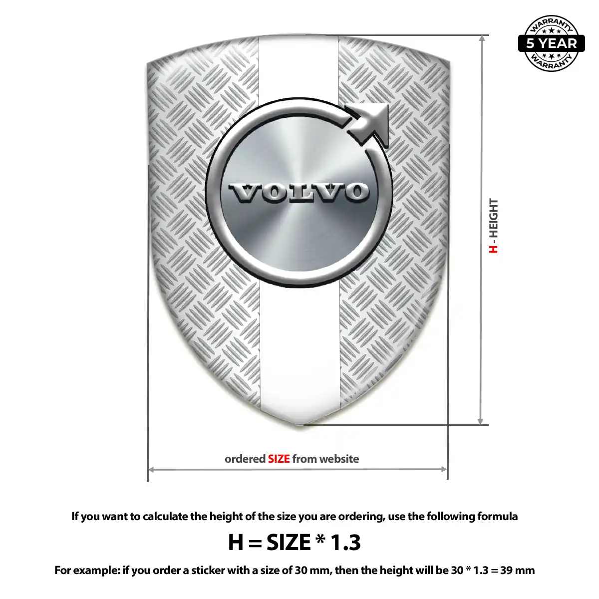 Volvo Car Badge Sticker Superior Craft