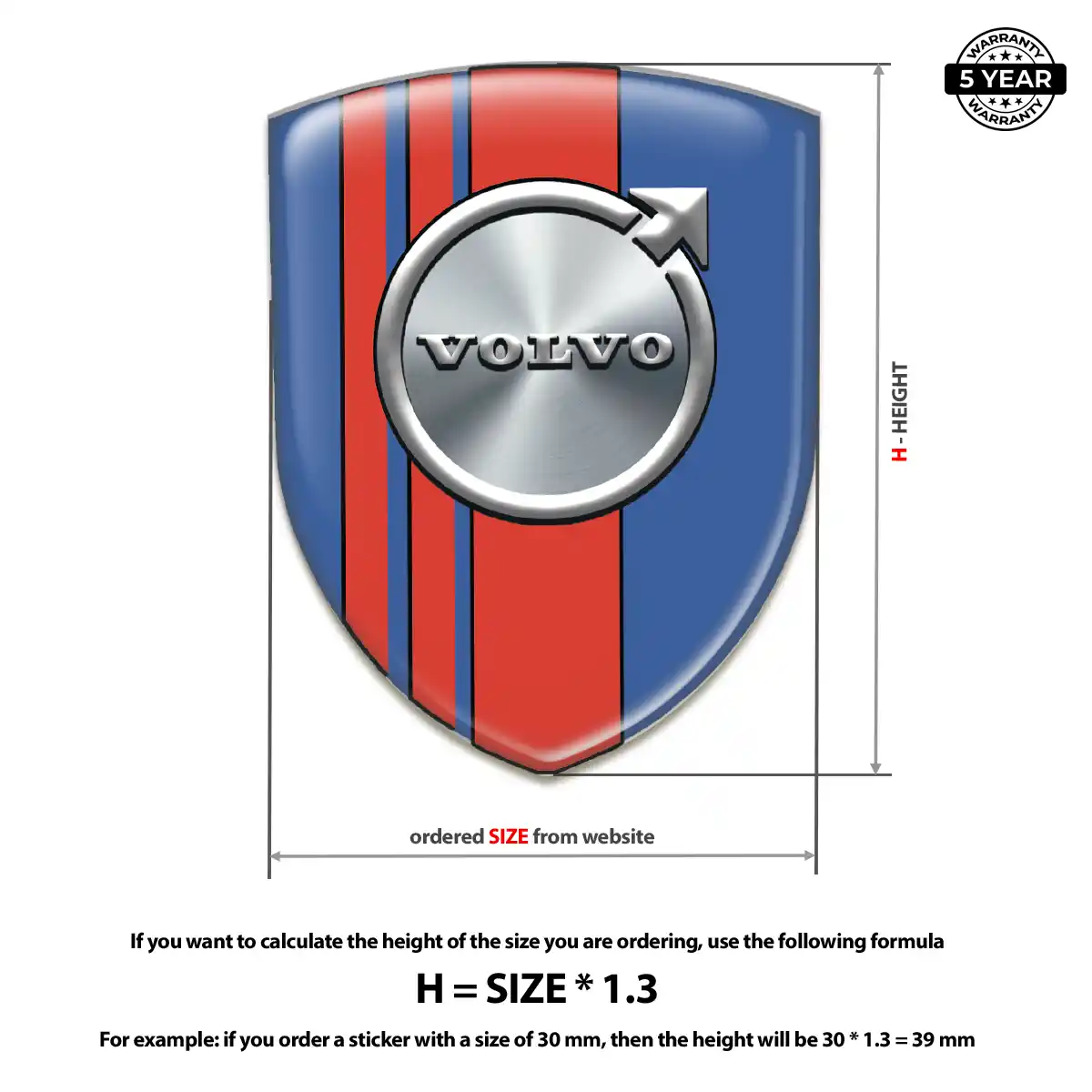 Volvo Car Emblem Decal Cabin Style