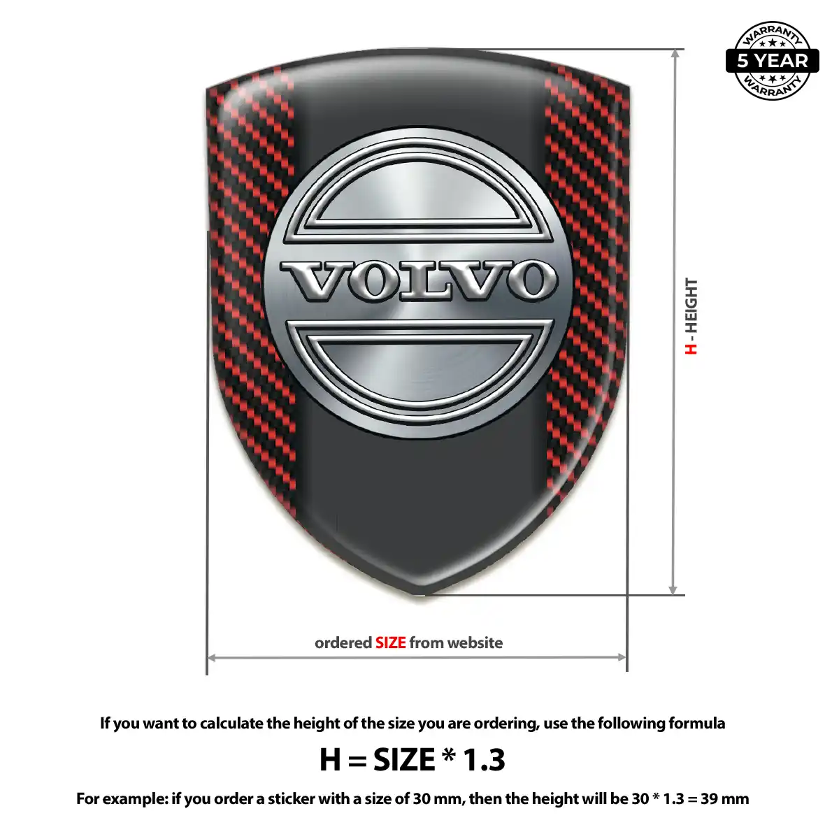 Volvo Car Emblem Decal Deluxe Edition