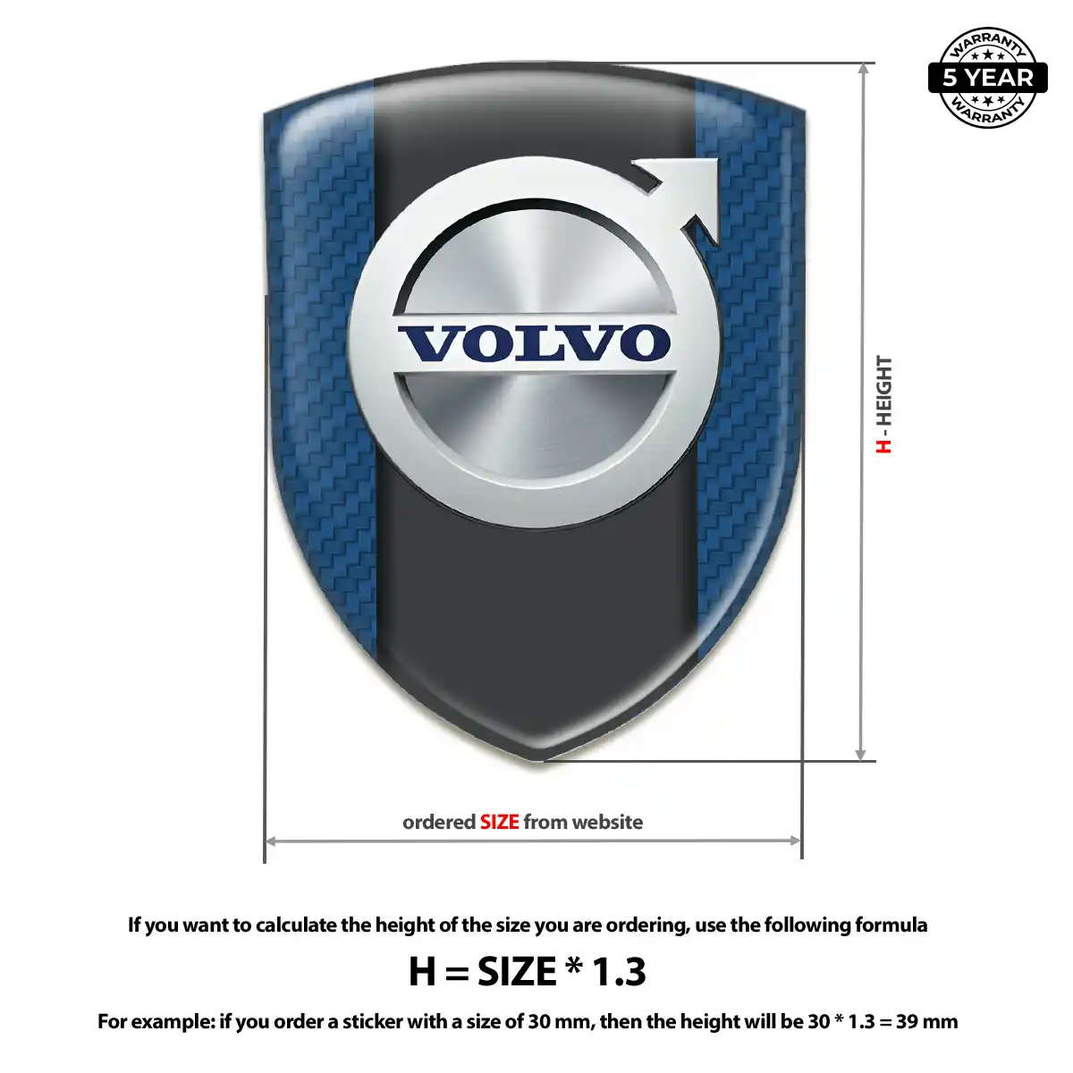 Volvo Car Emblem Decal Elite Edition