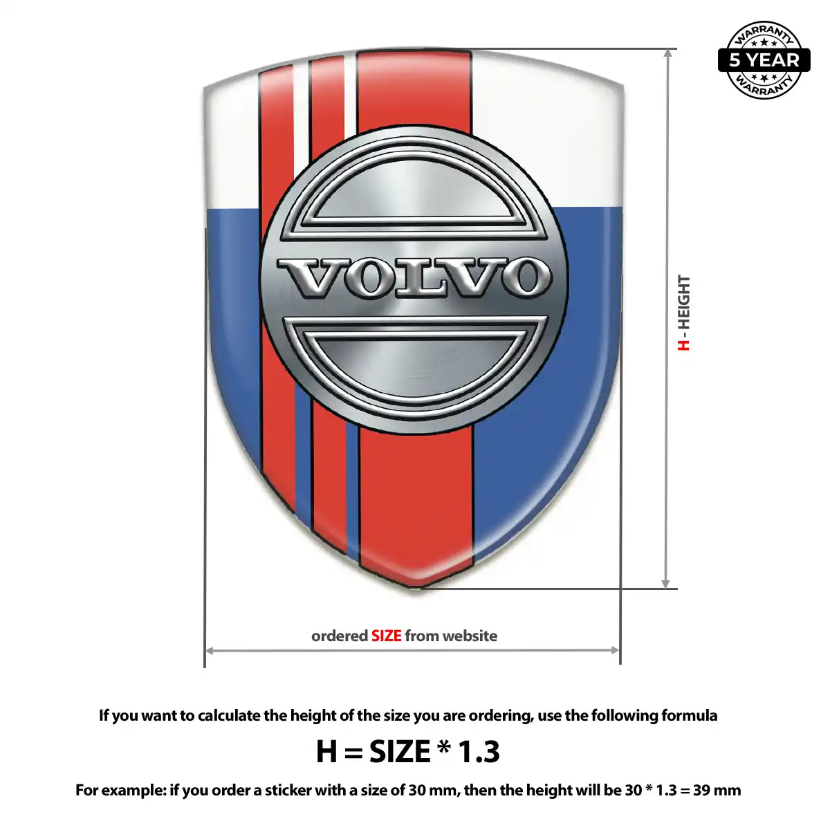 Volvo Car Emblem Decal Exterior Luxe