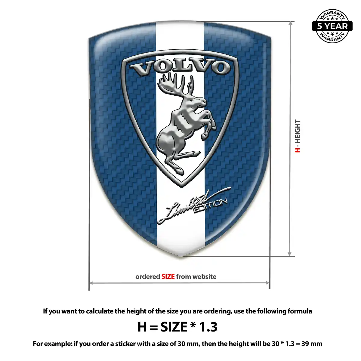 Volvo Car Emblem Decal Interior Elegance