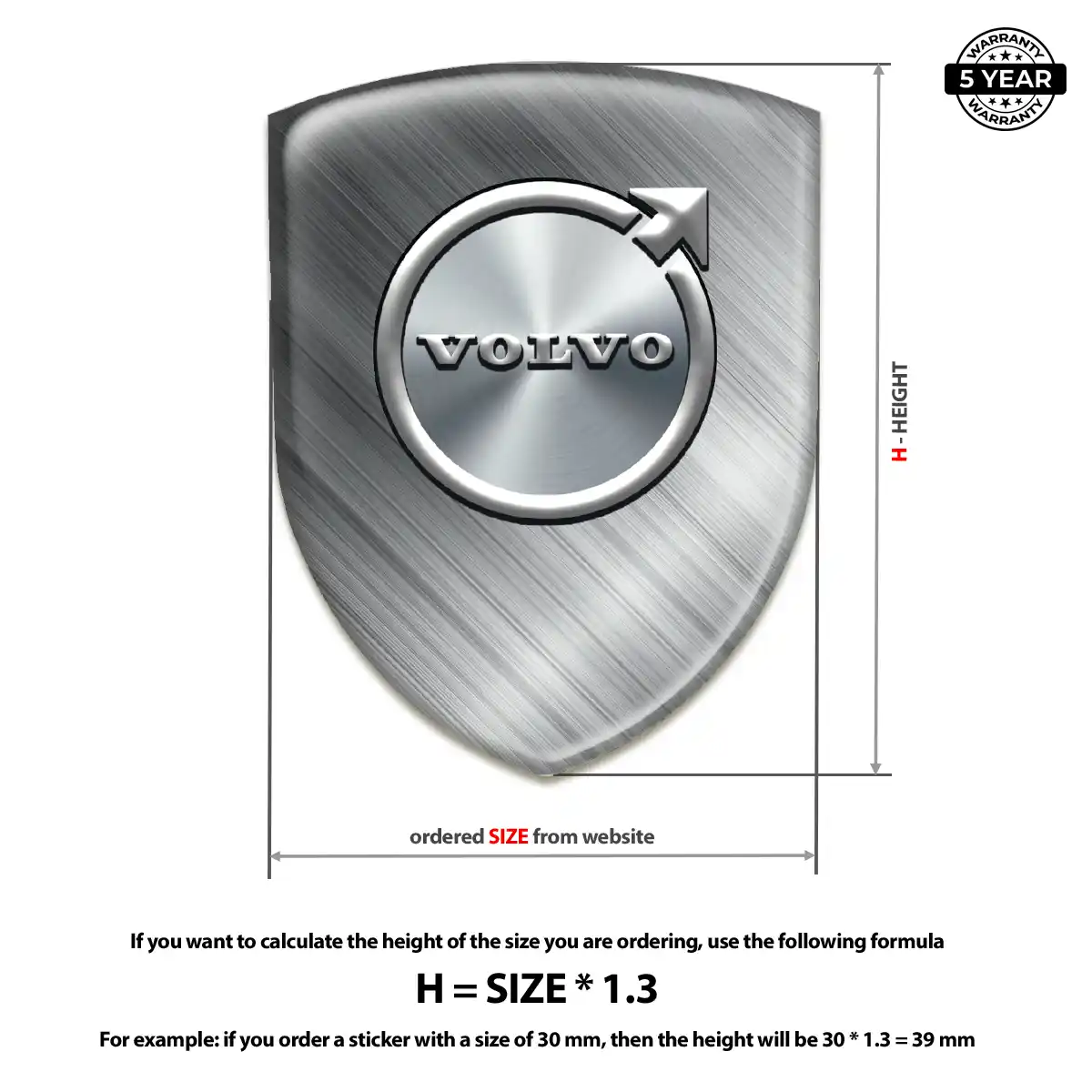 Volvo Car Emblem Decal Prime Quality
