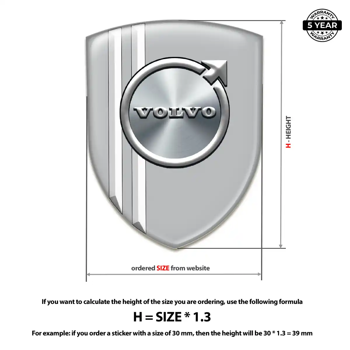Volvo Car Emblem Decal Refined Design