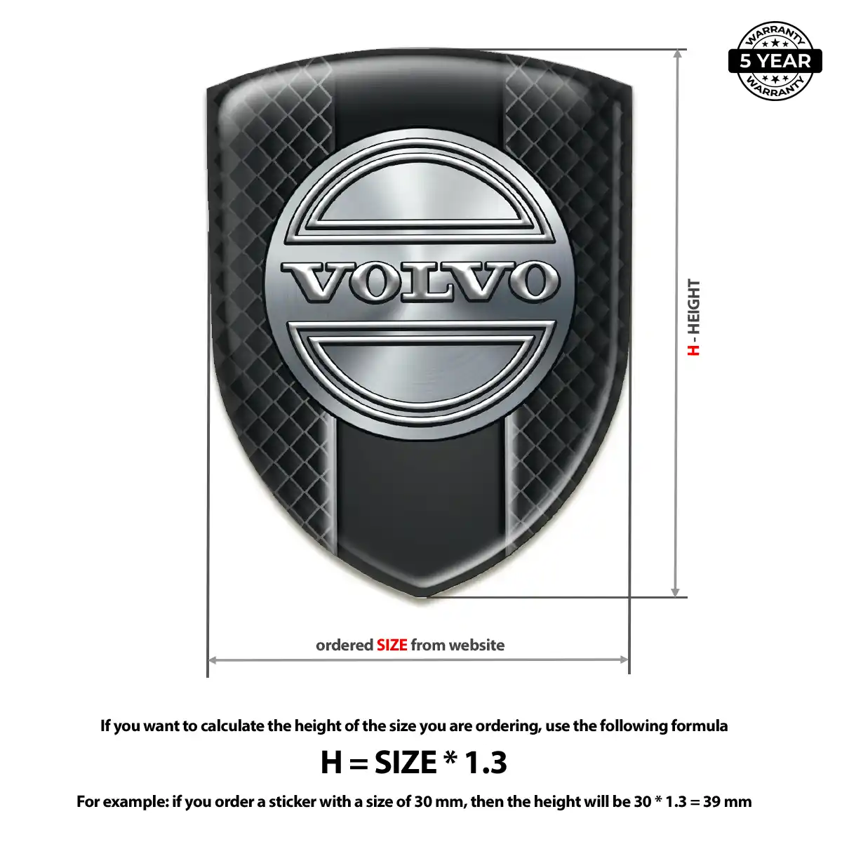 Volvo Car Emblem Decal Superior Craft