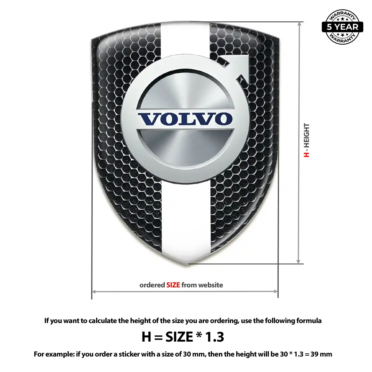 Volvo Car Emblem Overlay Cabin Style