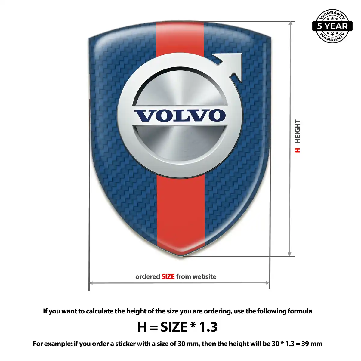 Volvo Car Emblem Overlay Deluxe Edition