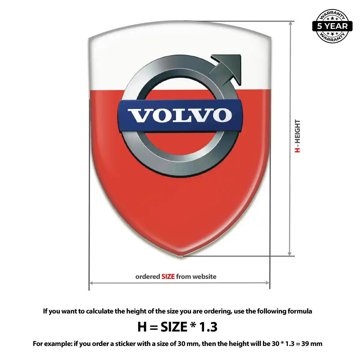 Volvo Car Emblem Overlay Elite Finish
