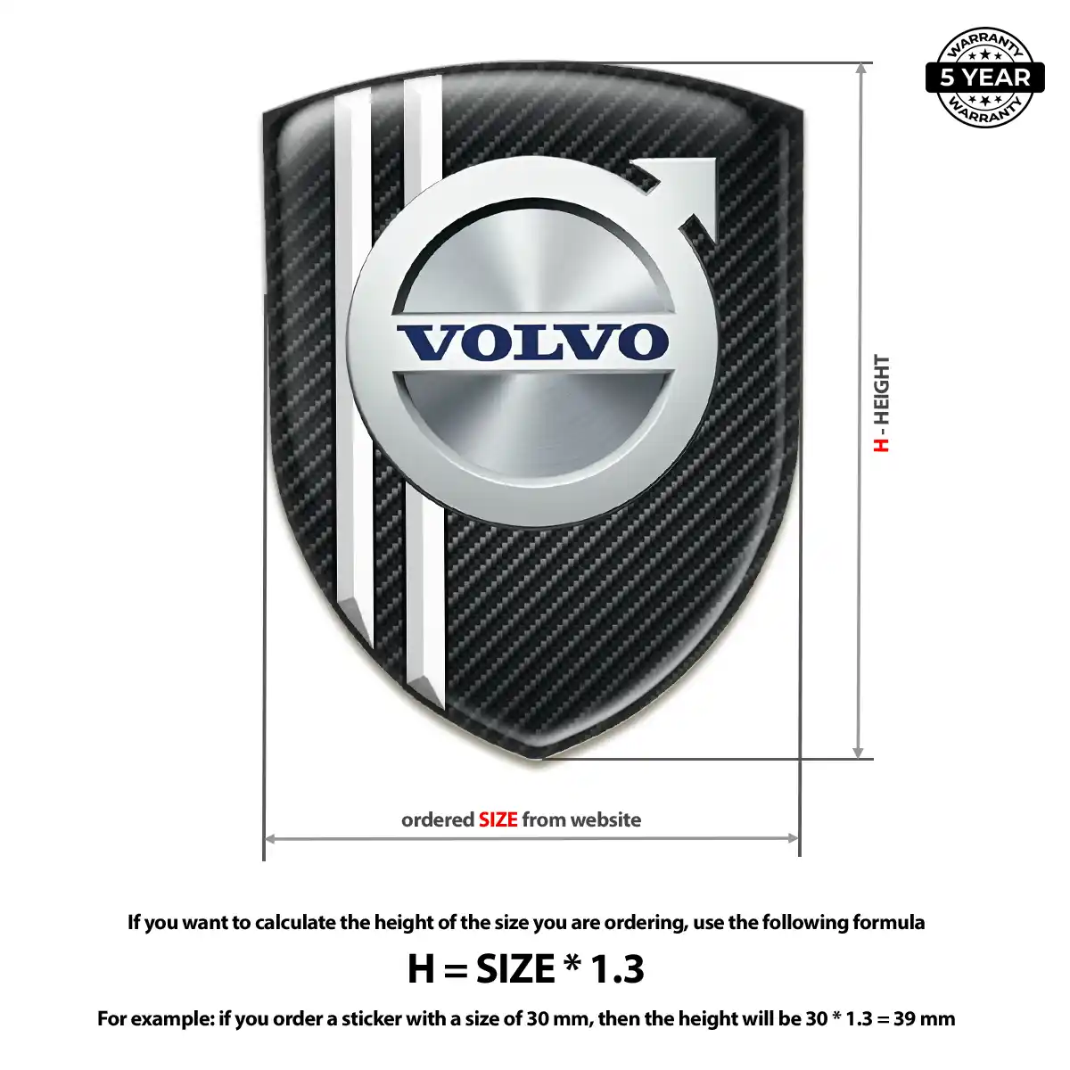 Volvo Car Emblem Overlay Exterior Luxe