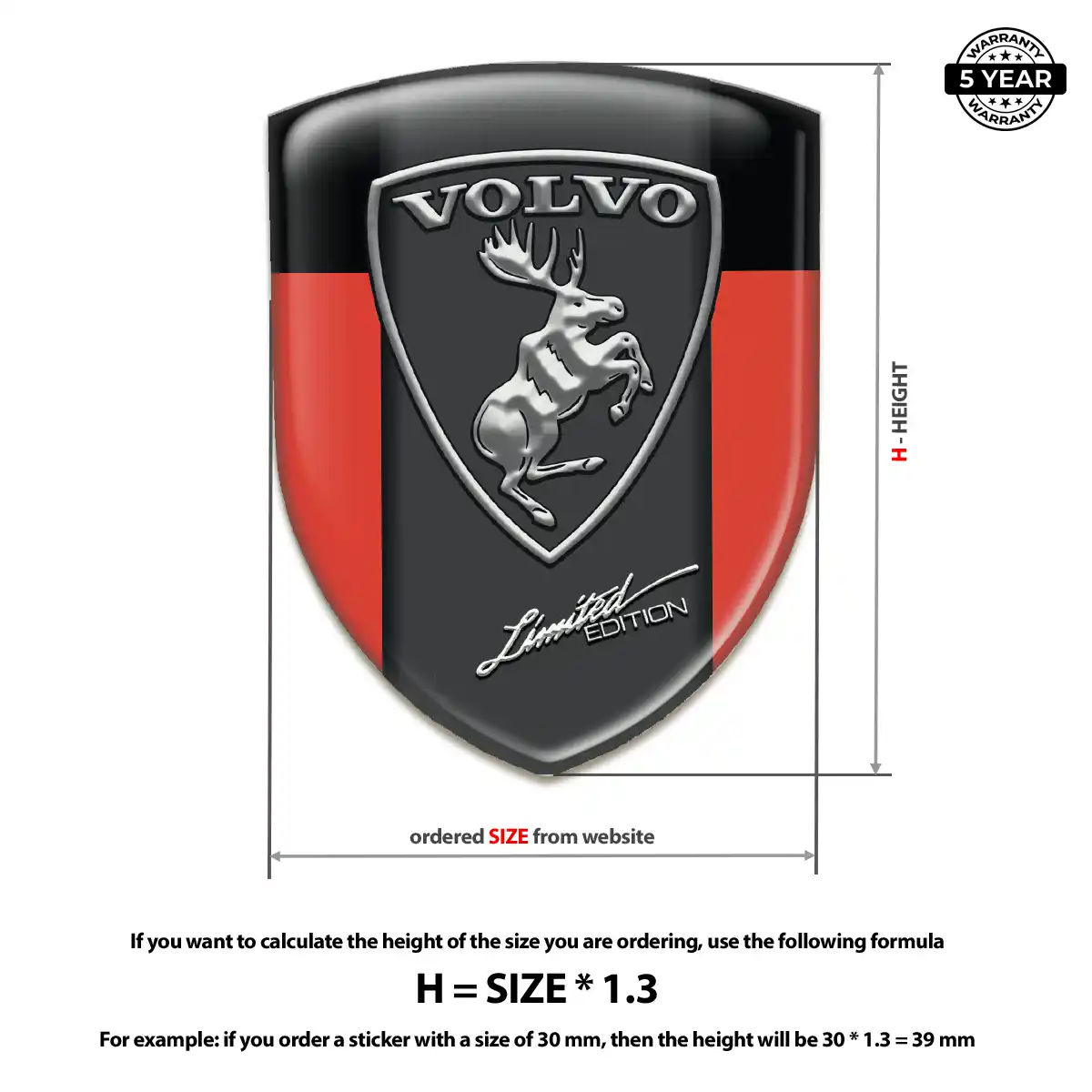 Volvo Car Emblem Overlay Noble Edition