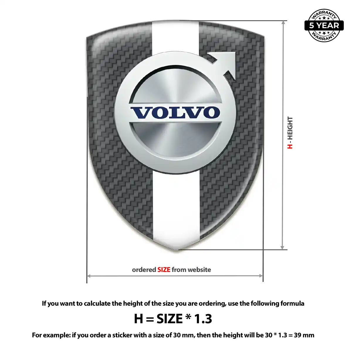 Volvo Car Emblem Overlay Opulent Line