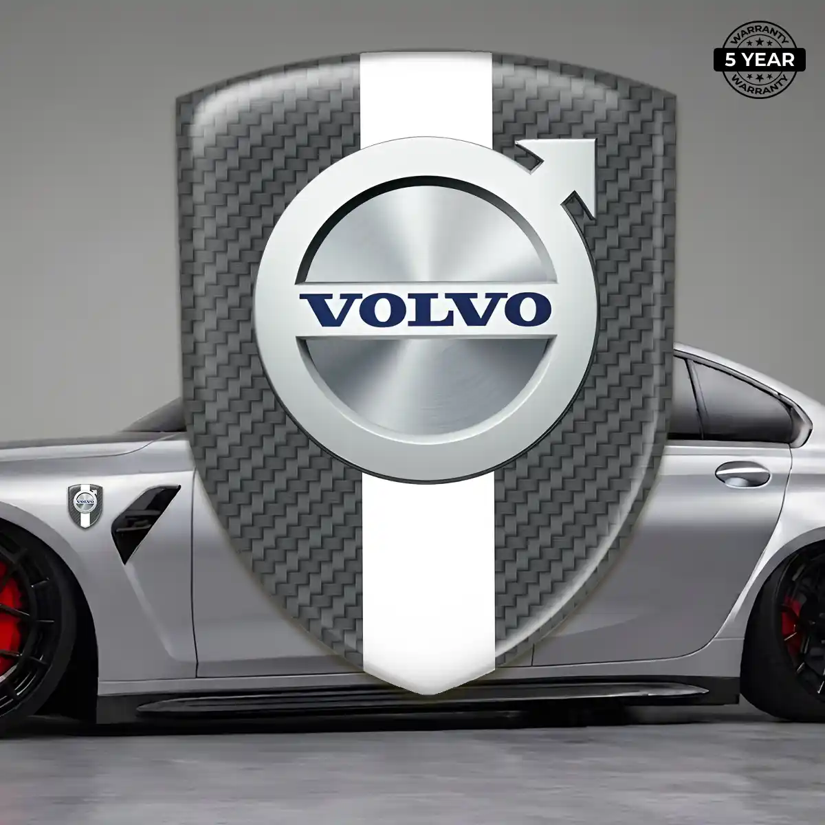 Volvo Car Emblem Overlay Opulent Line