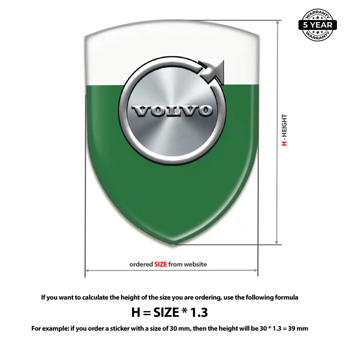 Volvo Car Emblem Overlay Outer Style