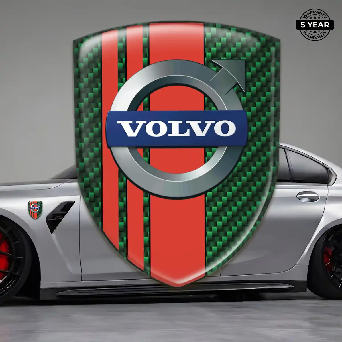Volvo Car Emblem Overlay Premium Dome