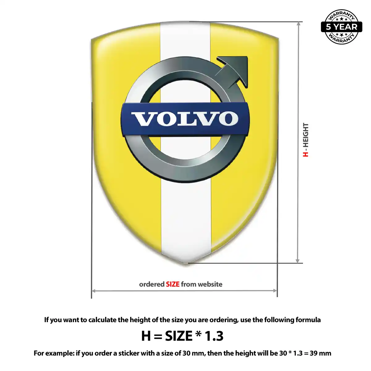 Volvo Car Emblem Overlay Prestige Line