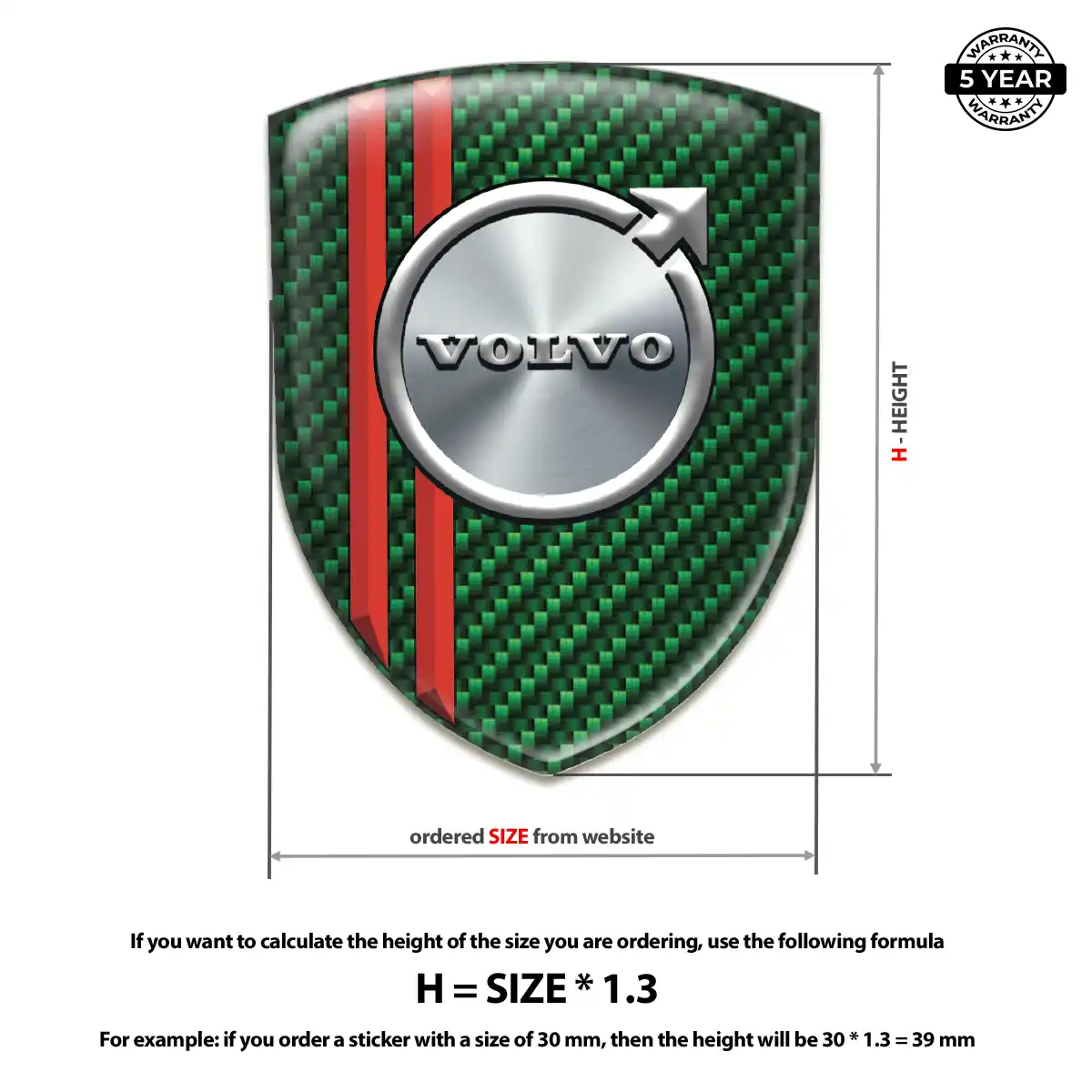 Volvo Car Emblem Overlay Prime Quality
