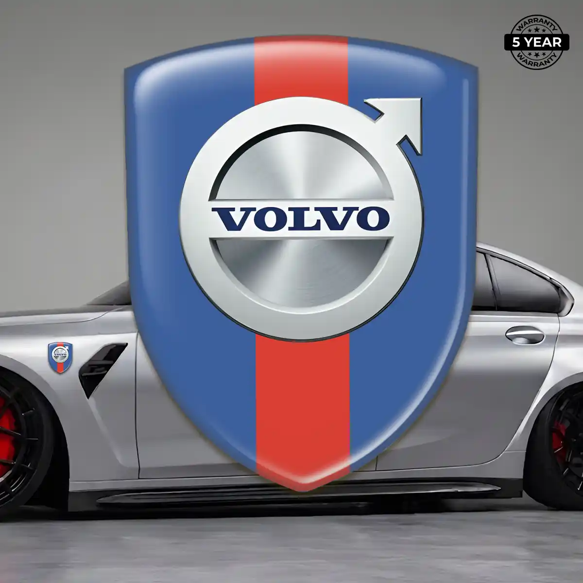 Volvo Car Emblem Overlay Refined Design